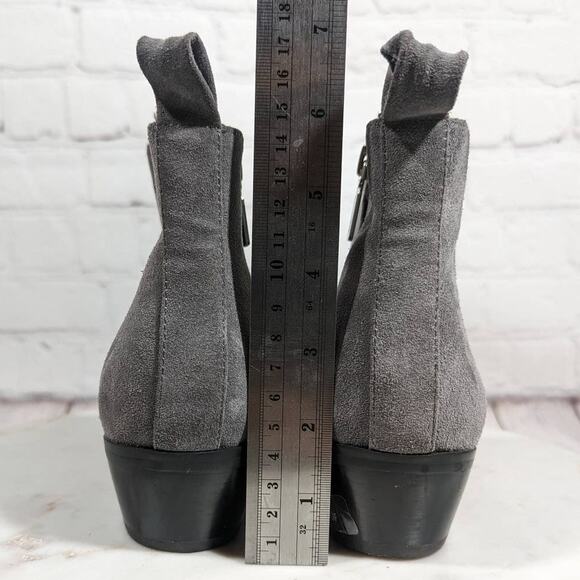 Blondo Waterproof Suede Ankle Booties - Women's 6.5M - Gray - Picture 10 of 14